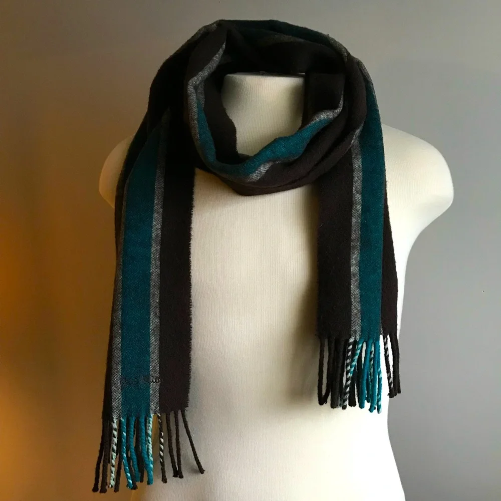 Paul Smith Lambswool Racing Stripe Scarf